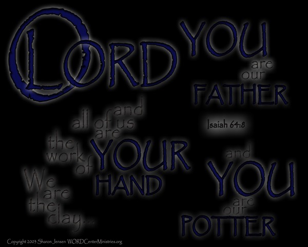 Isaiah 64_8 black blue 10X8