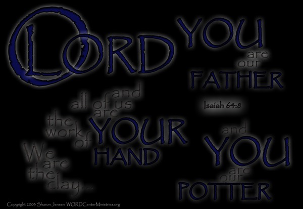 Isaiah 64_8 black blue 18.5X12.75