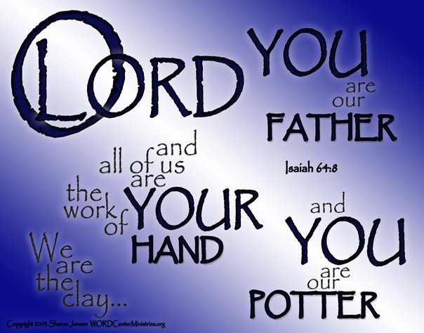 Isaiah 64_8 lighter blue 14X11